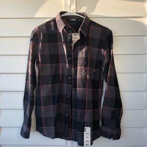 Vans Youth Gray & Red Flannel